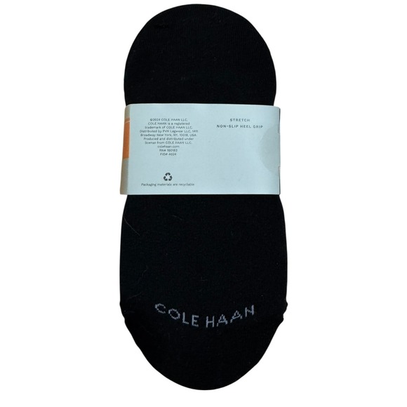 Cole Haan Womens Black Liner Socks 7 Pairs Size 4-10 Stretch Non-Slip Heel - Picture 1 of 2